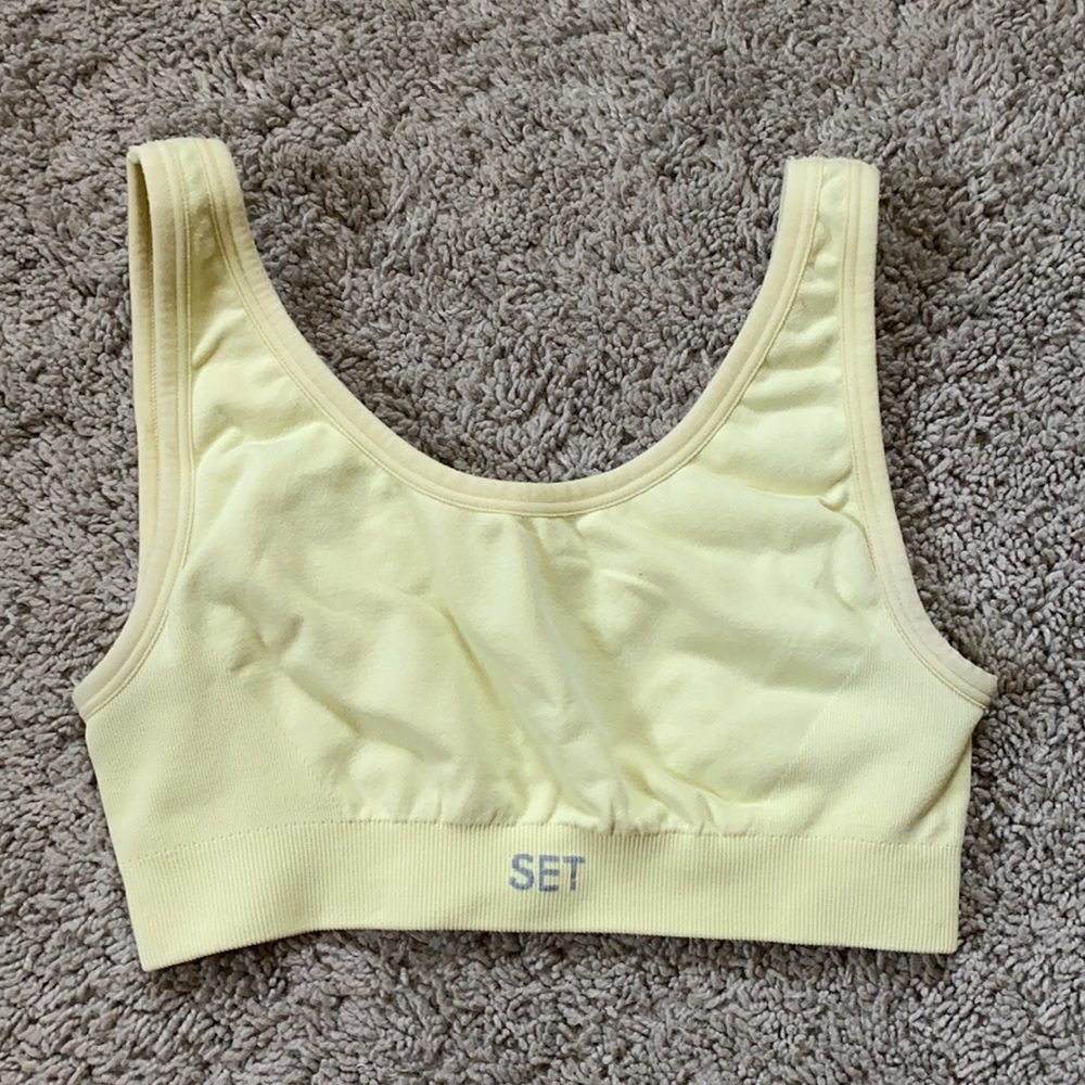 SET ACTIVE Yellow Sports Bra